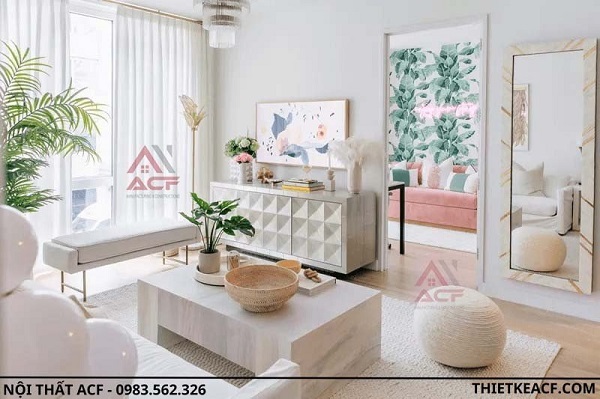 Thiết kế nội thất trọn gói Hải Phòng ACF - Màu sắc decor tươi sáng sẽ tạo cảm giác thoáng đãng, rộng rãi