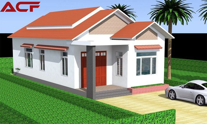 Xây nhà trọn gói Hải Phòng - Mẫu nhà ống 1 tầng 5x20m đơn giản, ấn tượng